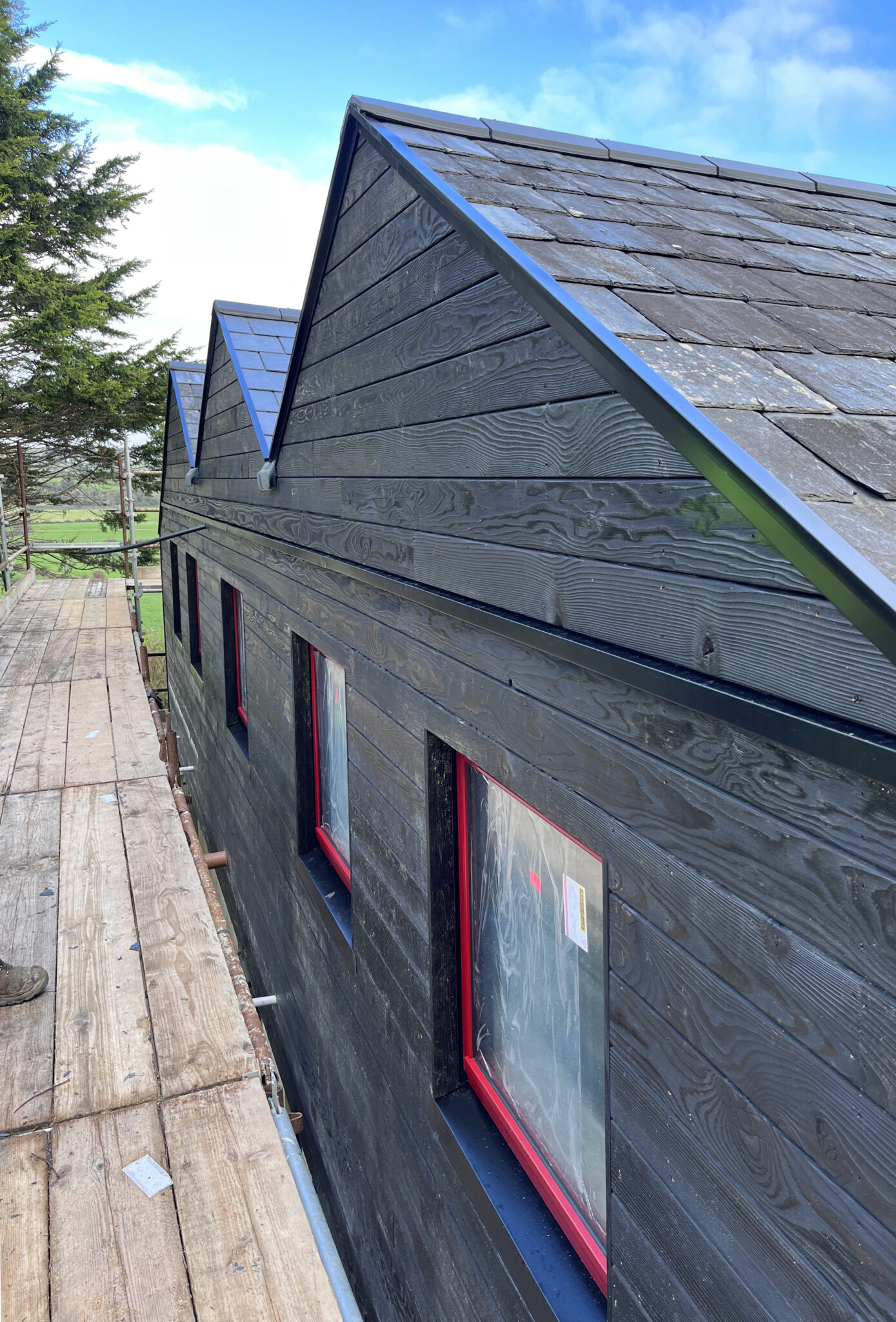 charred douglas fir attic extension West Cork